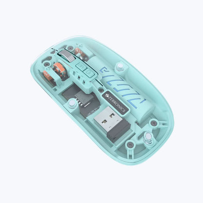 ZEBRONICS Sheer Rechargeable Wireless Mouse (Blue)