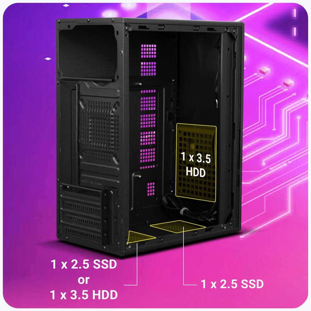 CABINET ZEBRONICS W/T SMPS (SUAVE)