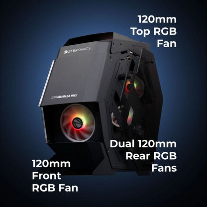ZEBRONICS Zeb-Valhalla PRO Gaming Cabinet (Black+Red)