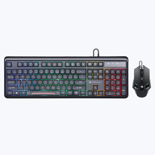 ZEBRONICS SET COMBAT WHITE KEYBOARD