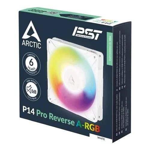 Arctic P14 Pro Reverse ARGB 140mm White Cabinet Fan