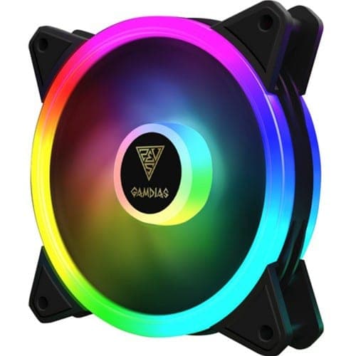 GAMDIAS Aeolus M2-1205R 120mm ARGB Cabinet Fan (Black) (Five Pack)