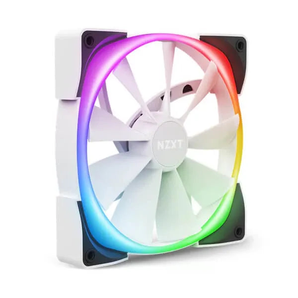 NZXT Aer RGB 2 140mm RGB Cabinet Fans (White) (Single Pack)