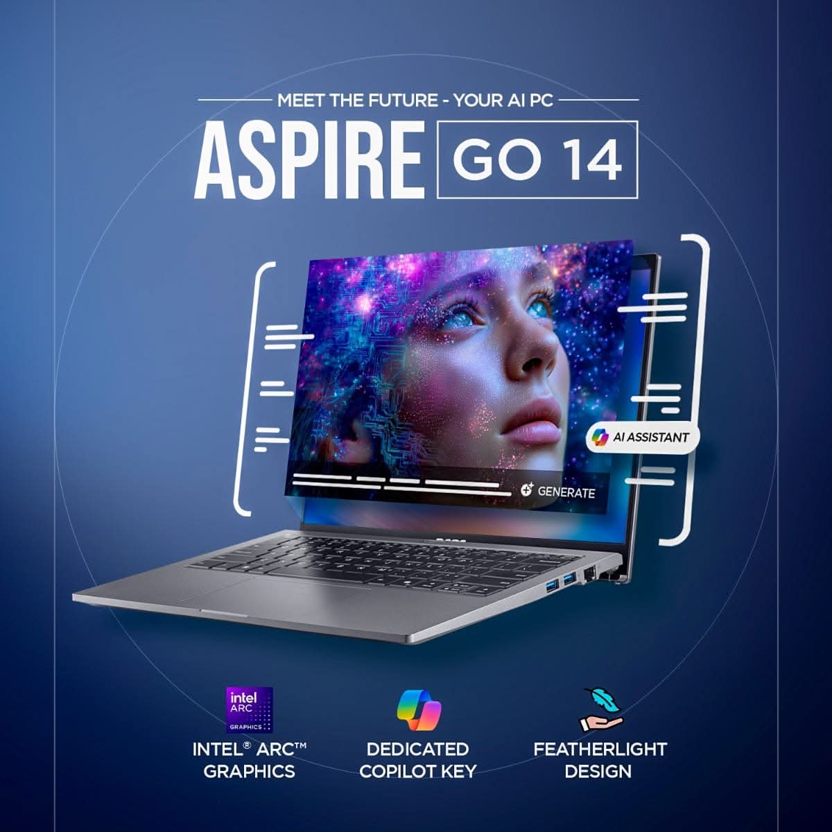 ACER ASPIRE GO 14 NX.JF5SI.001 [ULTRA5-125H/16GB/512GB SSD/WIN11 HOME+MS24/14.0"/INTEGRATED GRAPHICS/1 YEAR(S)/GREY]