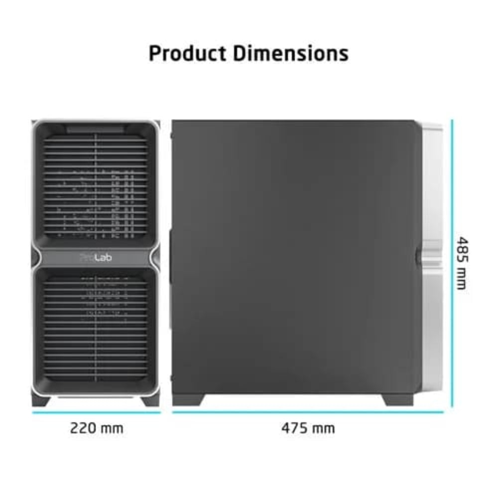 PROLAB DESIGN AI828 EATX Mid Tower Cabinet ( Black )