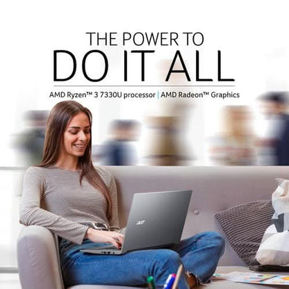 Acer Aspire Lite, AMD Ryzen 3 7330U processor, 8 GB RAM, 512 GB SSD, Full HD, 15.6"/39.62 cm, Windows 11 Home, Steel Gray, 1.59 kg, AL15-41, Thin and Light Laptop UN.31ZSI.045