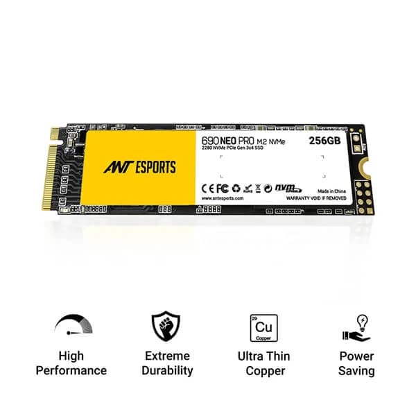 ANT ESPORTS 690 Neo Pro 256GB M.2 NVMe Gen3 Solid State Drive (SSD)