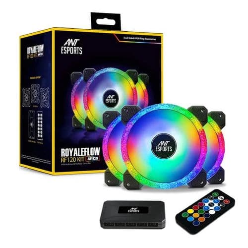 ANT ESPORTS Royaleflow RF120 ARGB Cabinet Fans Kit ( Triple Pack )