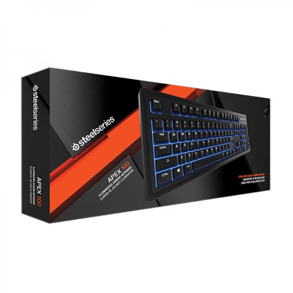 STEELSERIES Apex 100 Full Size Membrane Switch Wired Gaming Keyboard ( Black ) ( APEX-100 )