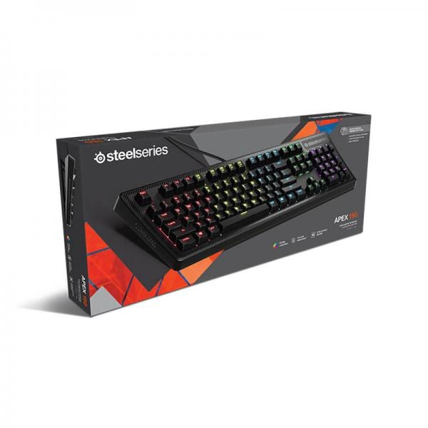 STEELSERIES Apex 150 Full Size Membrane Wired Gaming Keyboard ( Black ) ( APEX-150-RGB )