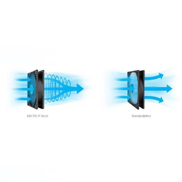 ARCTIC P12 120mm Non-RGB Cabinet Fan (Black) (Single Pack)