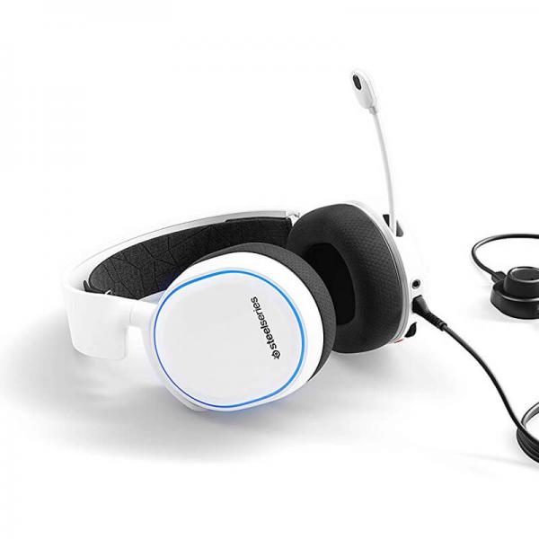 STEELSERIES Arctis 5 Wired 3.5mm 7.1 Surround Gaming Headphones ( White ) ( PC / Mac / Mobile )