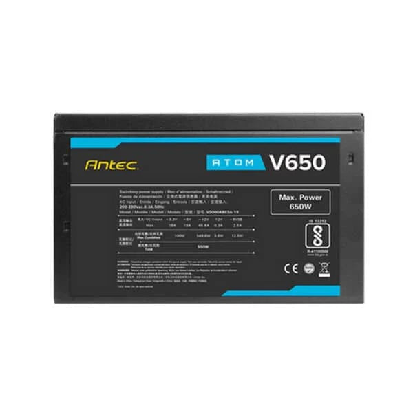 ANTEC Atom V650 V2 650W ATX 2.0 Non Modular Power Supply