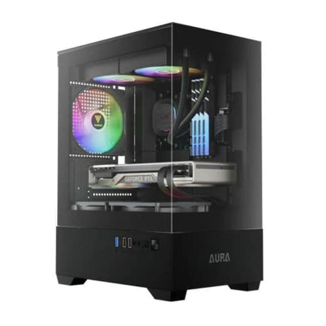 GAMDIAS Aura GC9M ARGB MATX Mini Tower Cabinet ( Black )