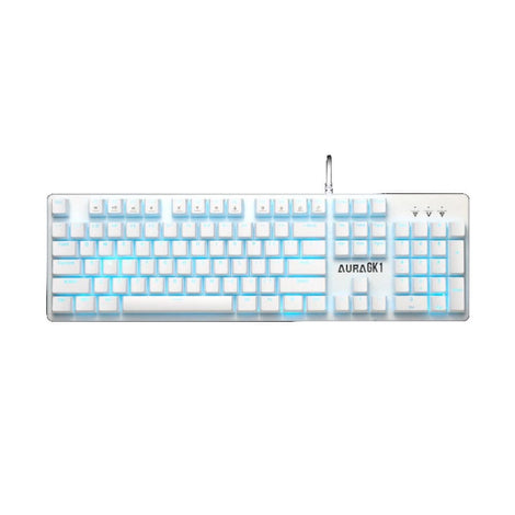 GAMDIAS AURA GK1 Full Size Mechanical Wired Gaming Keyboard ( White ) ( Mechanical Switches )