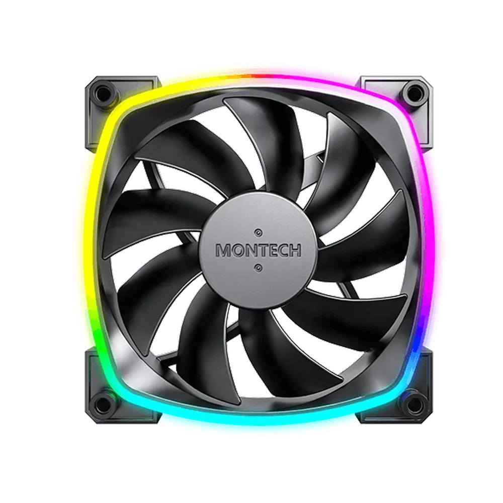 MONTECH AX120 PWM 120mm ARGB Cabinet Fan (Black) (Single Pack)