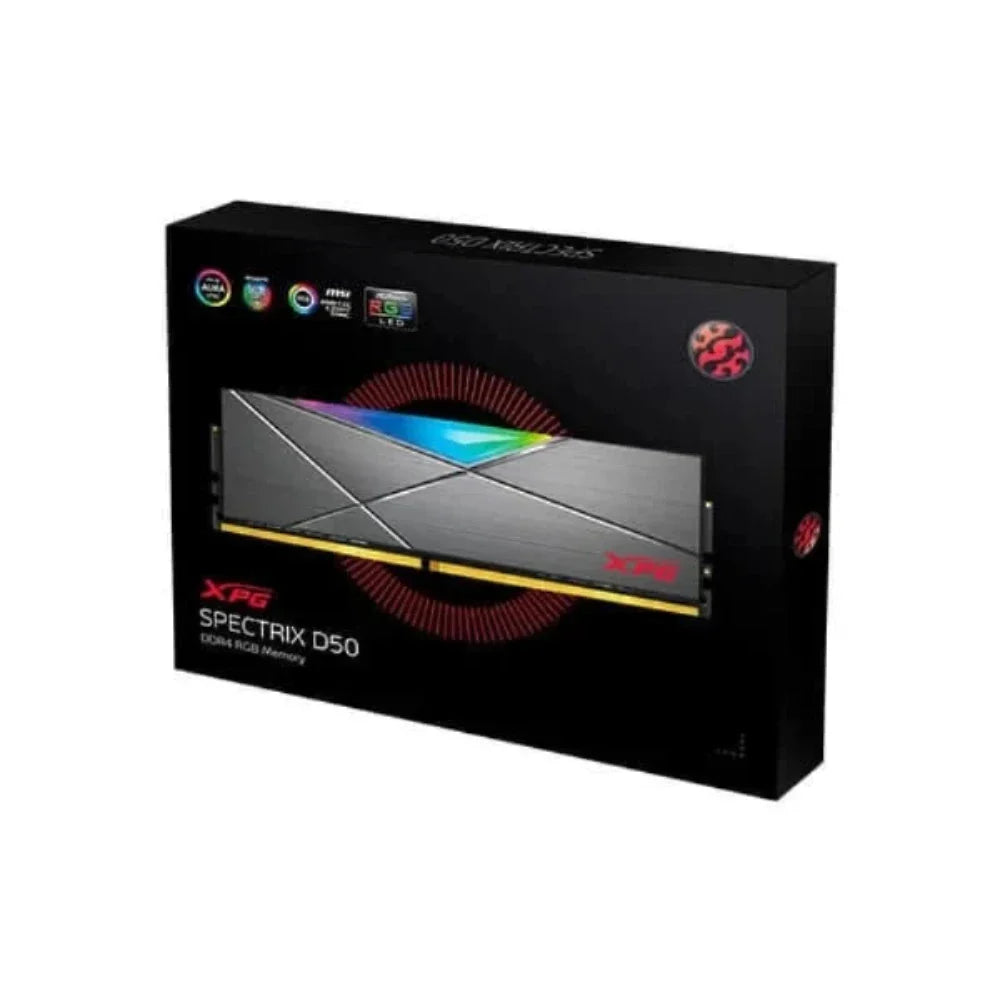 ADATA XPG Spectrix D50 RGB 16GB ( 16GB x 1 ) 3000MHz DDR4 RAM ( Tungsten Grey ) ( CL18 )