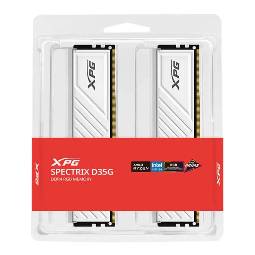 ADATA XPG Spectrix D35G RGB 16GB ( 8GB x 2 ) 3200MHz DDR4 RAM (White) ( CL16 )