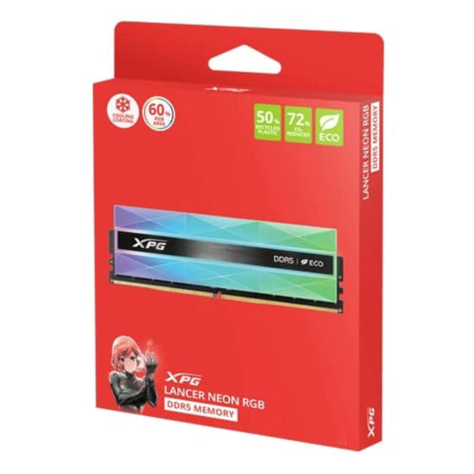 ADATA XPG Lancer Neon RGB 32GB ( 16GB x 2 ) 6000MHz DDR5 RAM ( CL30 )