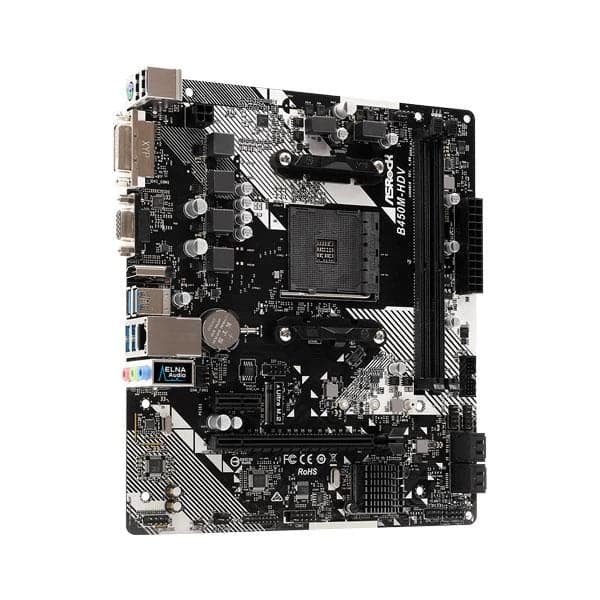 ASROCK B450M-HDV R4.0 DDR4 AMD Motherboard