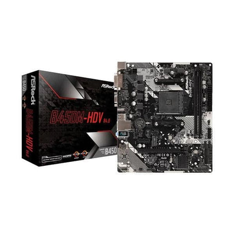 ASROCK B450M-HDV R4.0 DDR4 AMD Motherboard