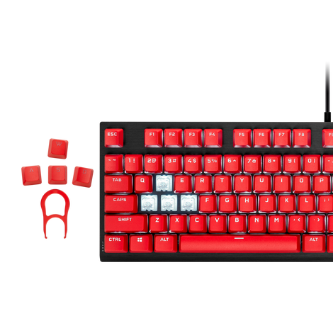 CORSAIR PBT Double Shot Pro Keycap Mod Kit ( Origin Red )