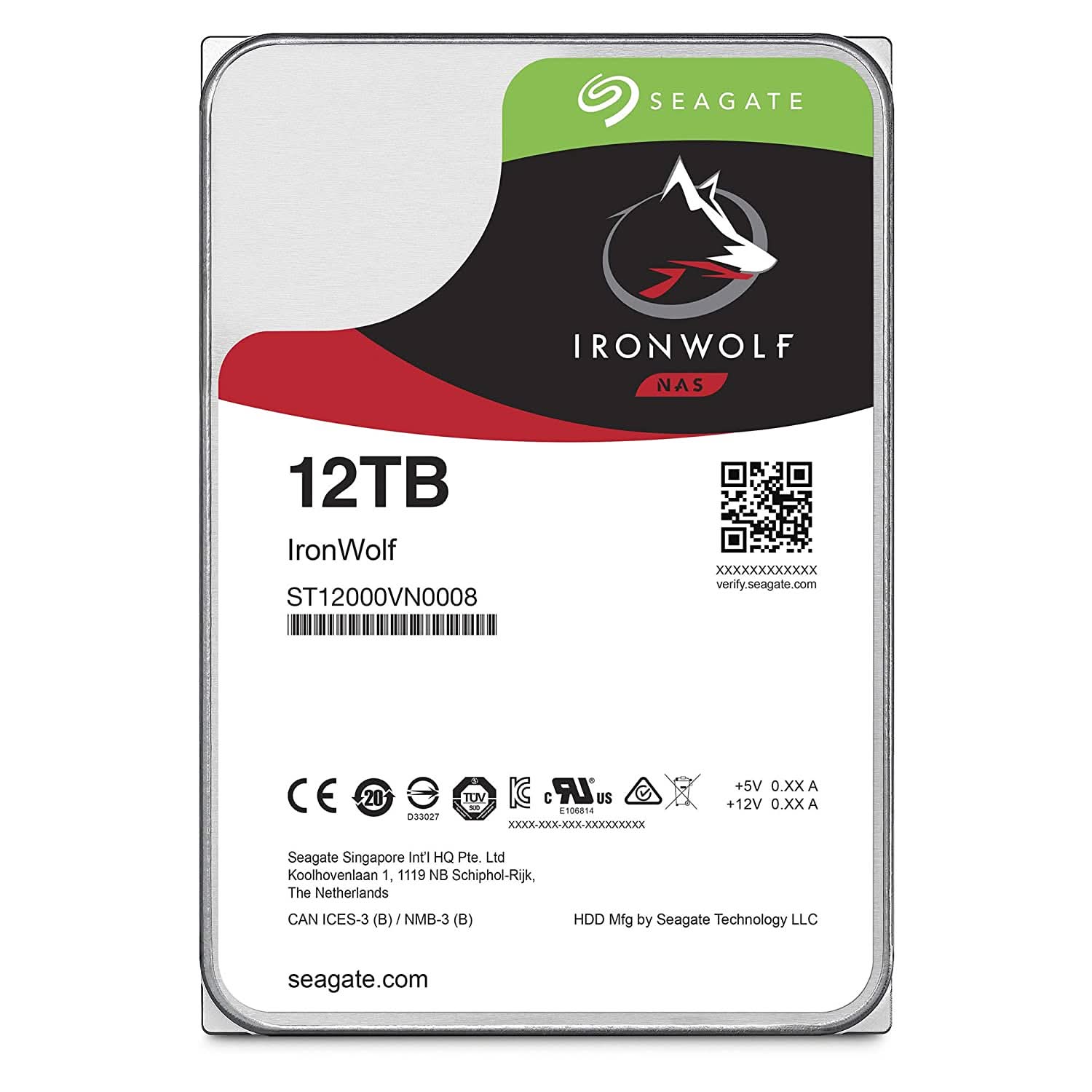 SEAGATE IRONWOLF 12TB INTERNAL HARD DRIVE SATA