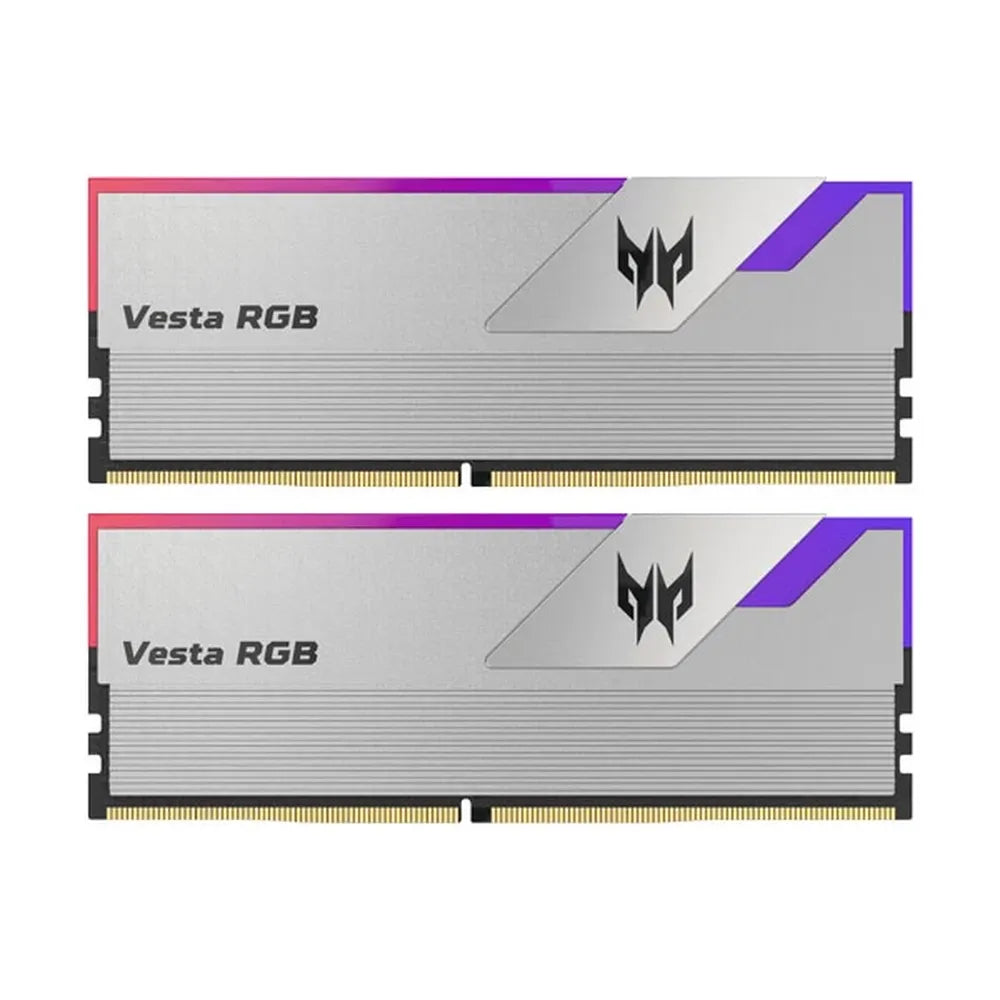 ACER Predator Vesta RGB Series 32GB ( 16GBx2 ) 3200MHz DDR4 Desktop Ram (Silver) ( CL16 )