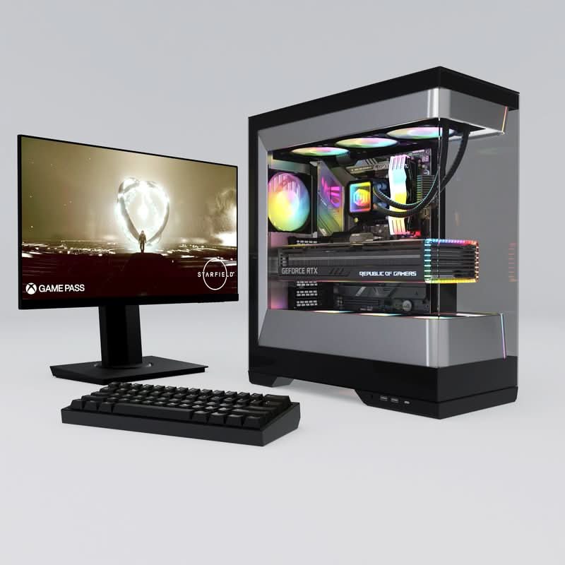 CyberPowerPC Vista 950, AMD Ryzen 9 9950X, 32GB DDR5 RAM, 2TB NVMe M.2 SSD,  GIGABYTE GeForce RTX 5080 Gaming OC 16GB GDDR7 Graphics Card Black, WIN 11 HOME