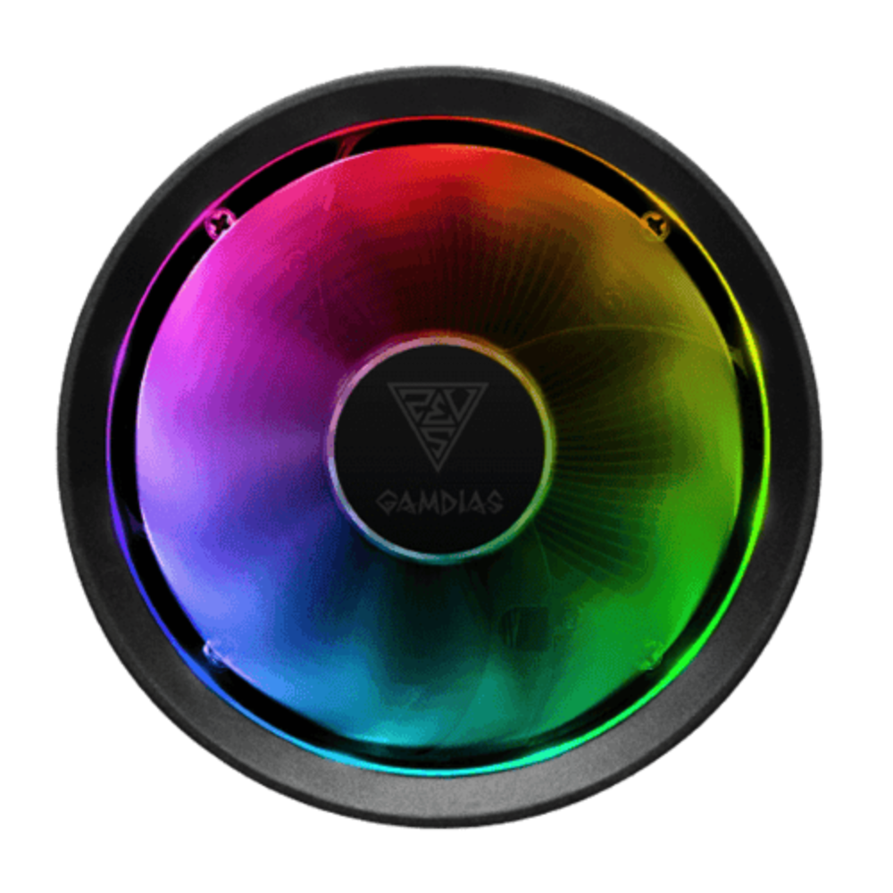 GAMDIAS Boreas E1L-010 RGB 90mm Single Tower CPU Air Cooler ( Black ) - Mehta Brothers Shop