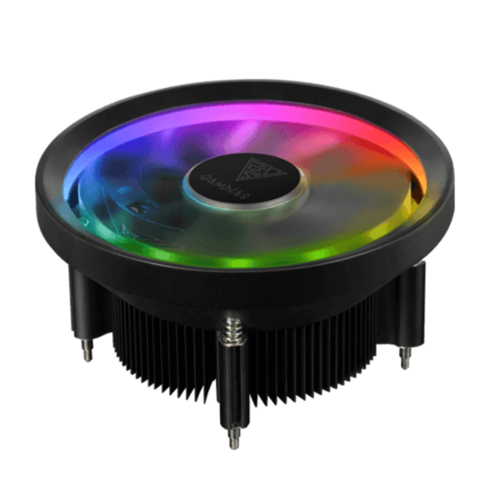 GAMDIAS Boreas E1L-010 RGB 90mm Single Tower CPU Air Cooler ( Black ) - Mehta Brothers Shop