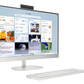 HP AIO 27 13th Gen Intel Core i3-1315U, 8GB, 512GB SSD, Intel UMA Graphics, 27 Inch FHD, Win 11, MS Office 2024, Shell White, CR0902IN