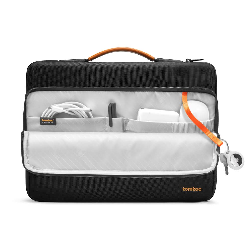 TOMTOC DEFENDER-A14 LAPTOP BRIEFCASE 16 INCH-BLACK