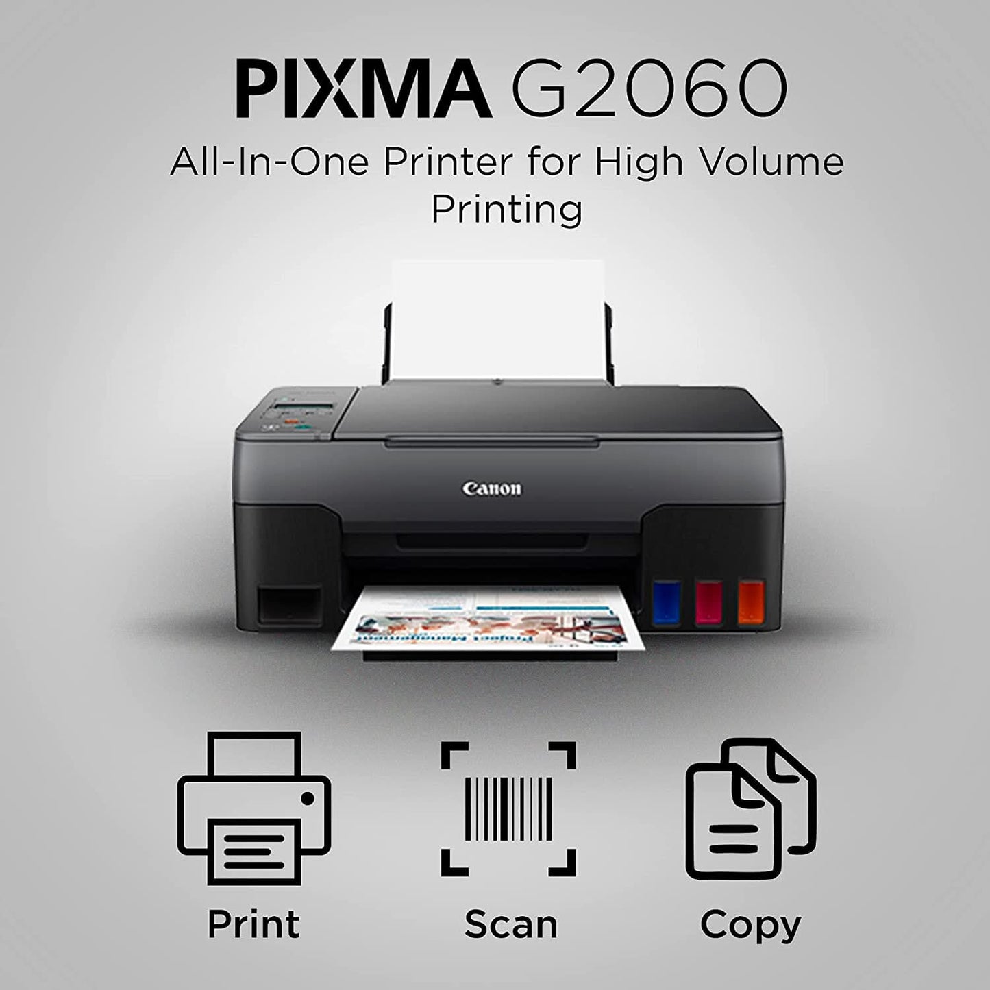 CANON PIXMA G2060 ALL-IN-ONE HIGH SPEED INK TANK COLOUR PRINTER (BLACK)