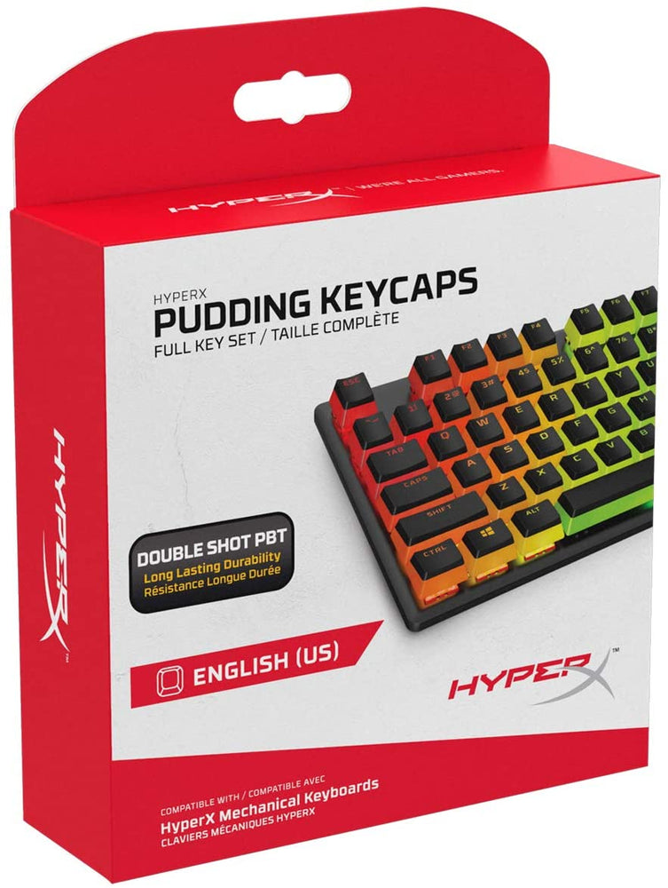 HYPERX Pudding Keycaps Double Shot PBT (Black)