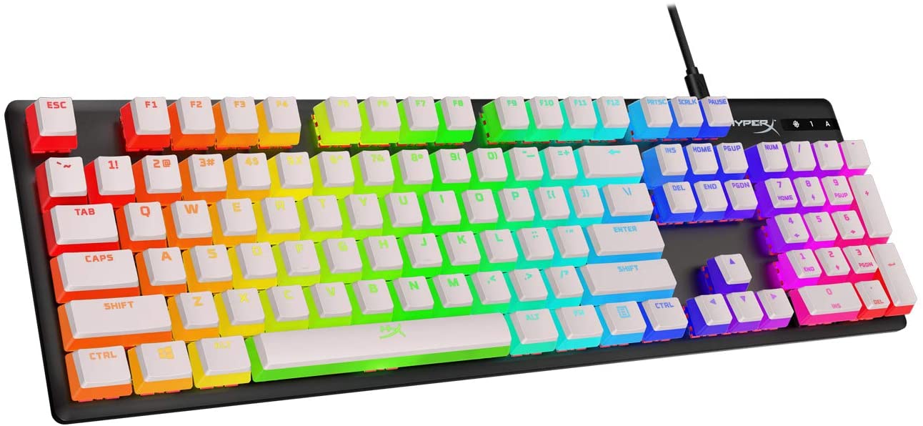 HYPERX Pudding Keycaps Double Shot PBT (White)