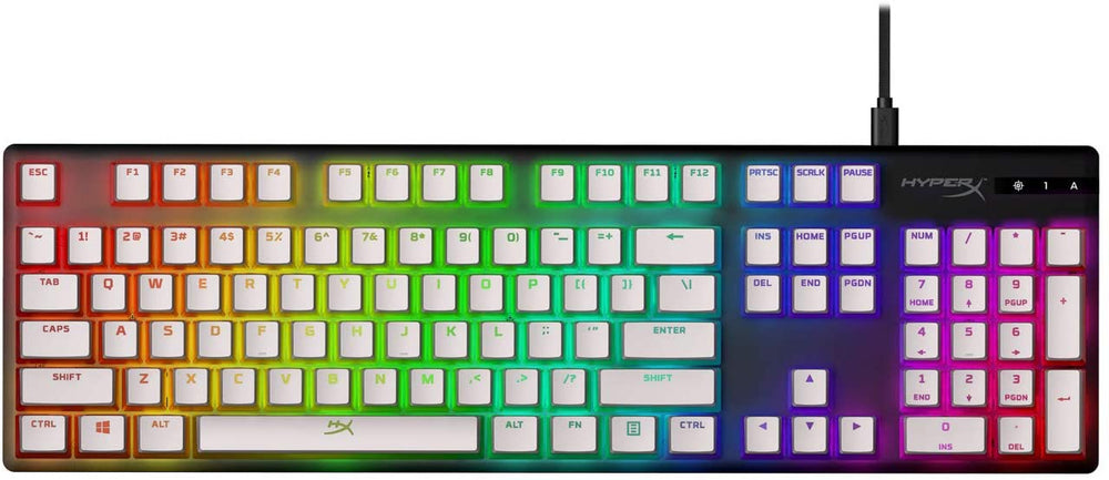HYPERX Pudding Keycaps Double Shot PBT (White)