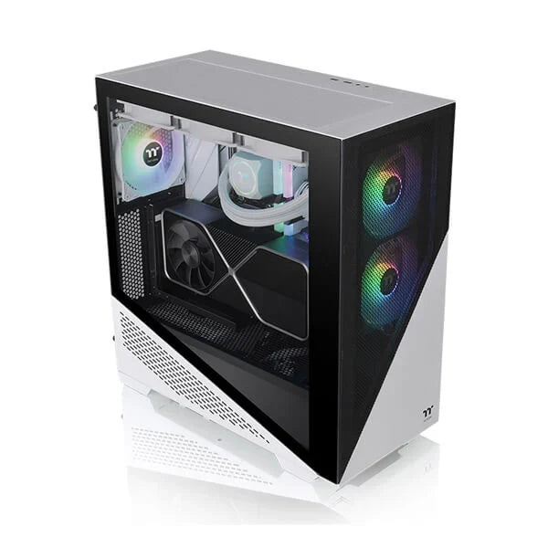THERMALTAKE Divider 370 Snow ARGB EATX Mid Tower Cabinet (White)
