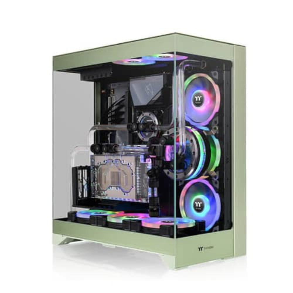 THERMALTEKE CTE E550 EATX Mid Tower Cabient ( Green )