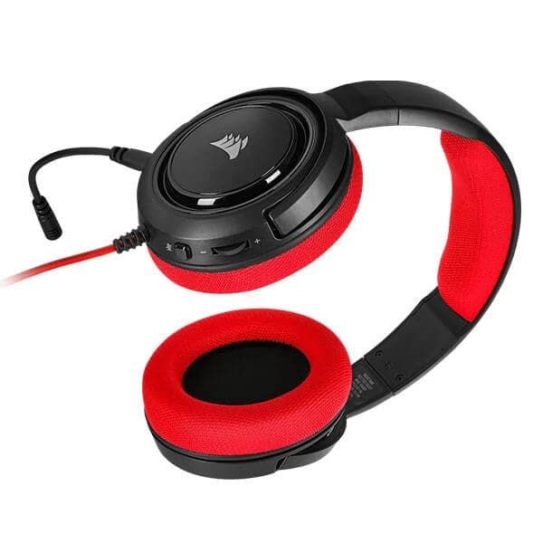 CORSAIR HS35 Wired Stereo Gaming Headphone With Mic ( Red ) ( PC/Mobile/Mac/Xbox )
