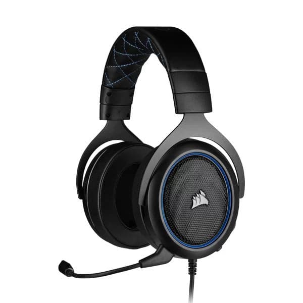 CORSAIR HS50 3.5mm Wired Stereo Gaming Headphone With Mic ( Blue ) ( PC/Mobile/Mac/Xbox )