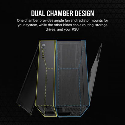 CORSAIR 6500D AIRFLOW TEMPERED GLASS SUPER MID-TOWER, BLACK