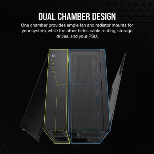 CORSAIR 6500D AIRFLOW TEMPERED GLASS SUPER MID-TOWER, BLACK