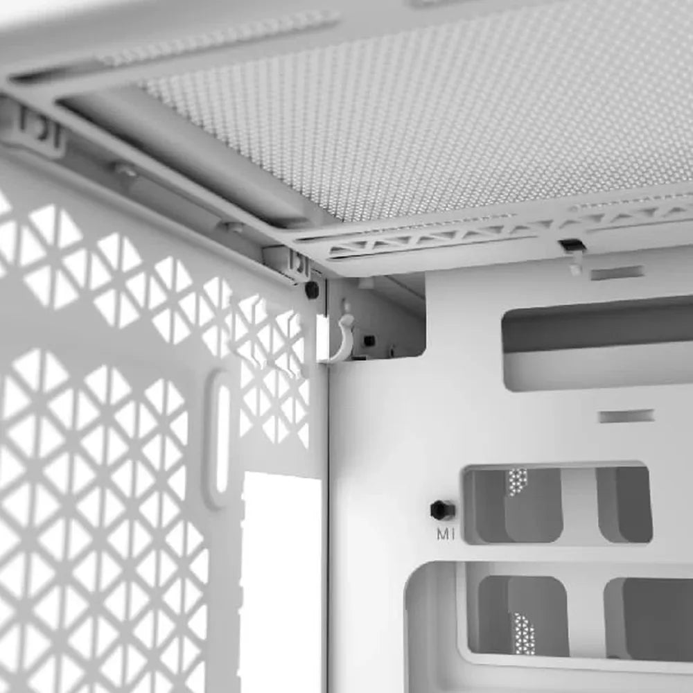CORSAIR 2500D Airflow MATX Mini Tower Dual Chamber Cabinet (White)