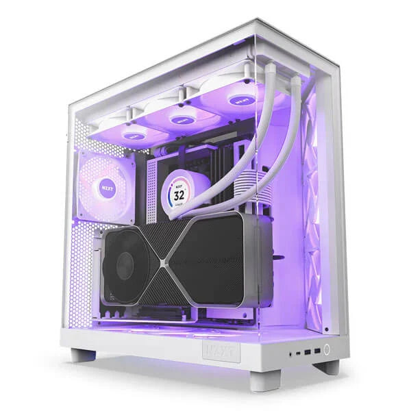 NZXT H6 Flow RGB ATX Mid Tower Cabinet (White)