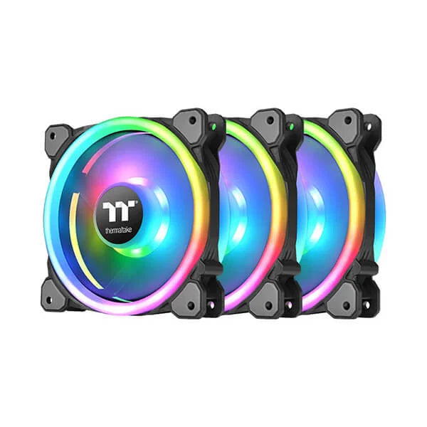 THERMALTAKE Riing Trio 14 TT Premium Edition 140mm RGB Cabinet Fan (Black) (Triple Pack)