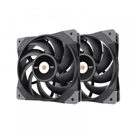 THERMALTAKE ToughFan 12 High Static 120mm Non-RGB Cabinet Fan (Black) (Dual Pack)