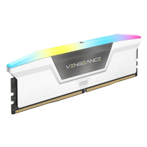 CORSAIR Vengeance RGB 64GB ( 32GBx2 ) 6000MHz DDR5 RAM ( White ) ( CL40 )