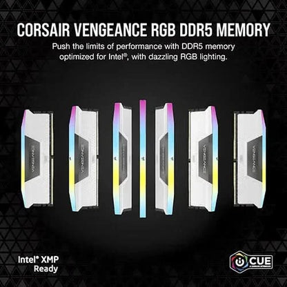 Corsair Vengeance RGB White 64GB (32GBx2) 6000MHz CL30 DDR5 RAM