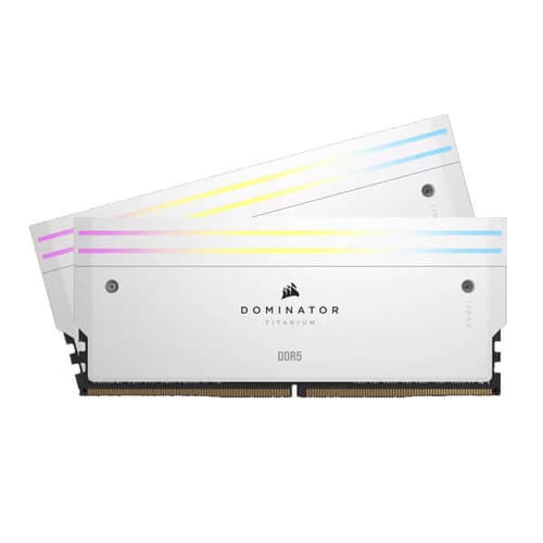 CORSAIR Dominator Titanium RGB 32GB ( 16GB x 2 ) 6000MHz DDR5 RAM ( White ) ( CL30 )